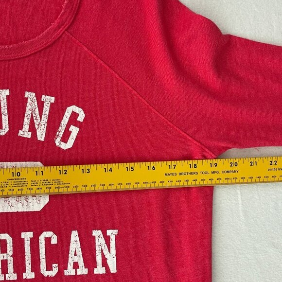 Sundry Young USA American Long Sleeve Red Pullover Sweatshirt Top Women Size 2 - Picture 7 of 10
